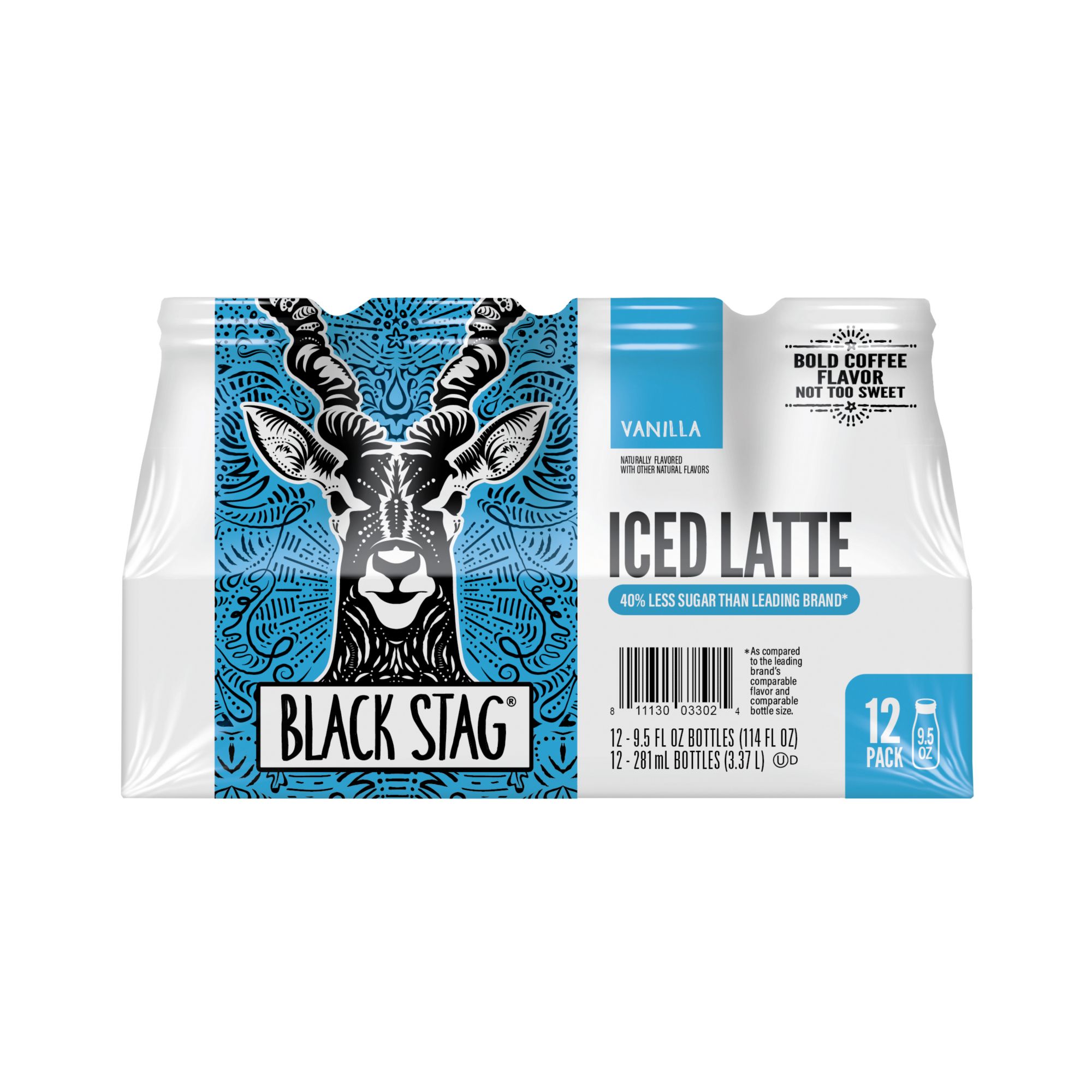 Black Stag Vanilla Flavored Reduced Sugar Ready To Drink Iced Latte, 12 pk./9.5 oz.