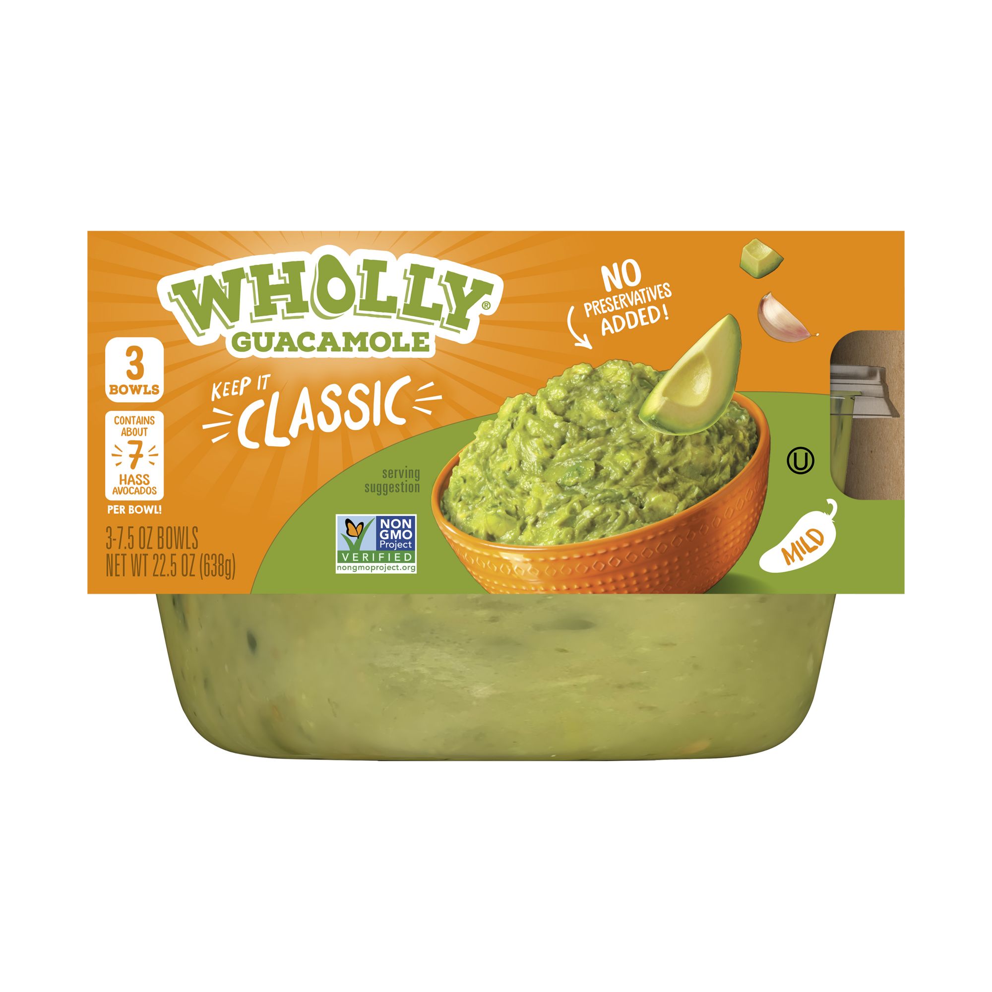 Wholly Guacamole Classic Guacamole Bowls, 3 pk./7.5 oz.