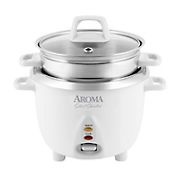 AROMA 6-Cup Cooked 1.2 Qt. Select Stainless Rice & Grain Cooker  ARC-753-1SG