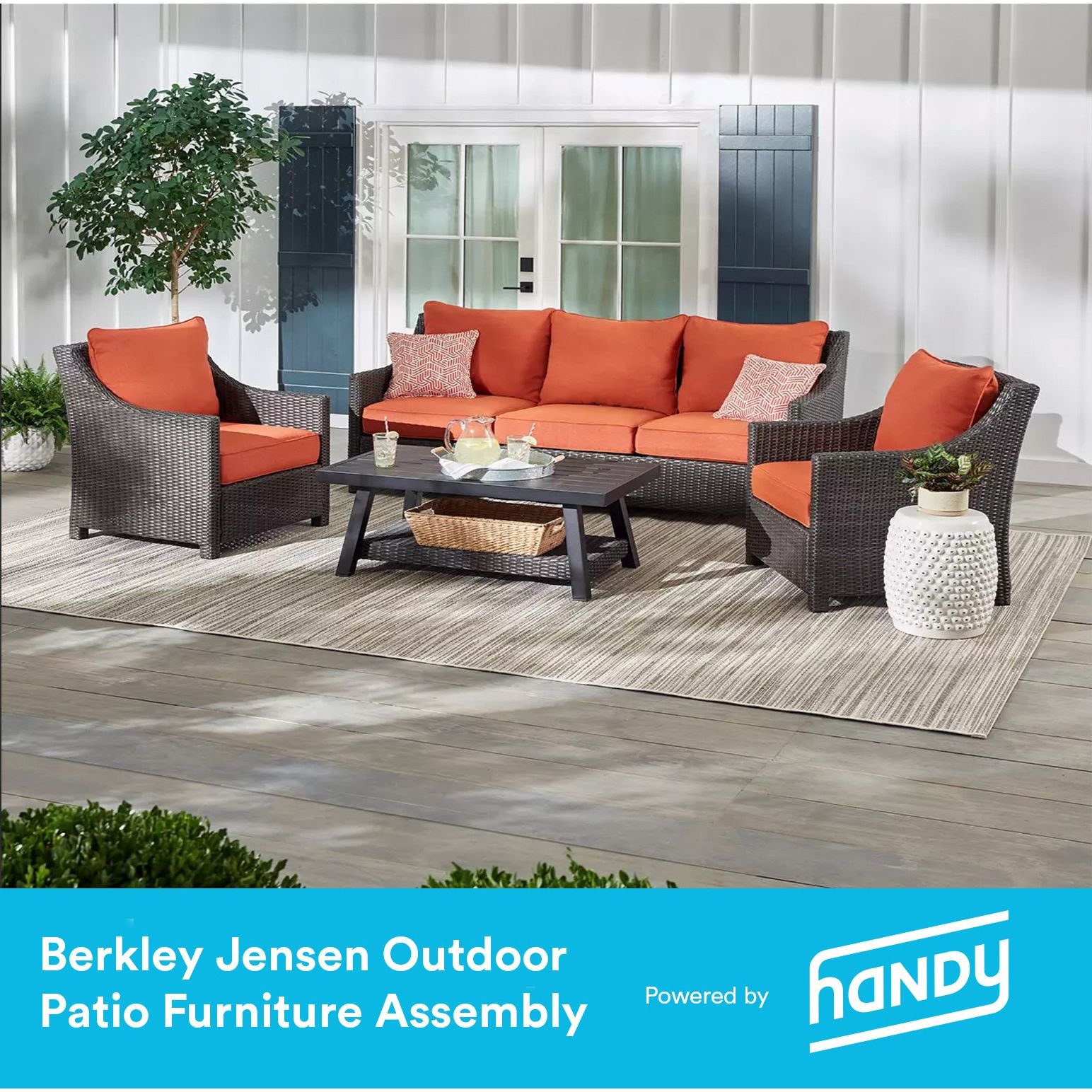 Handy Outdoor Berkley Jensen Patio Furniture Set Assembly BJ s Wholesale Club