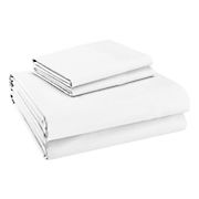 Purity Home Breathable 100% Organic Cotton Percale Twin XL Size Bed Sheet Set - White