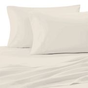 Purity Home Breathable 100% Organic Cotton Percale Standard Size Pillow Case Set - Fresh Ivory