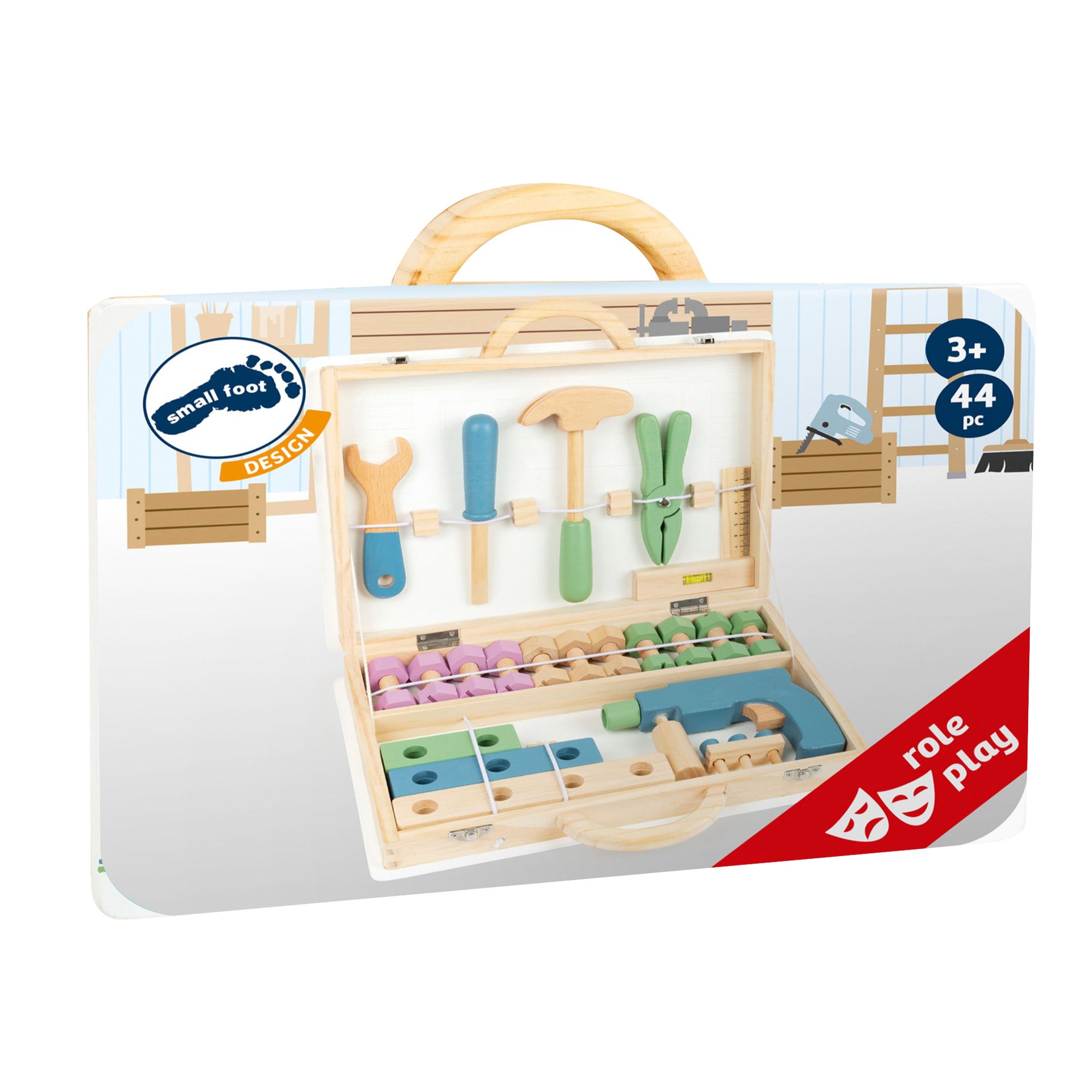 Small Foot Wooden Toys Premium Nordic Toolbo x  Playset