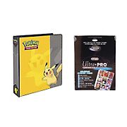 Ultra Pro Pokemon Pikachu 2&quot; 3-Ring Binder Card Album with 100 Ultra Pro Platinum 9-Pocket Sheets