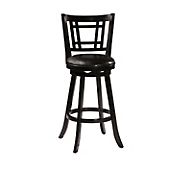 Hillsdale Furniture Fairfox Wood Bar Height Swivel Stool - Oak with Brown Faux Leather