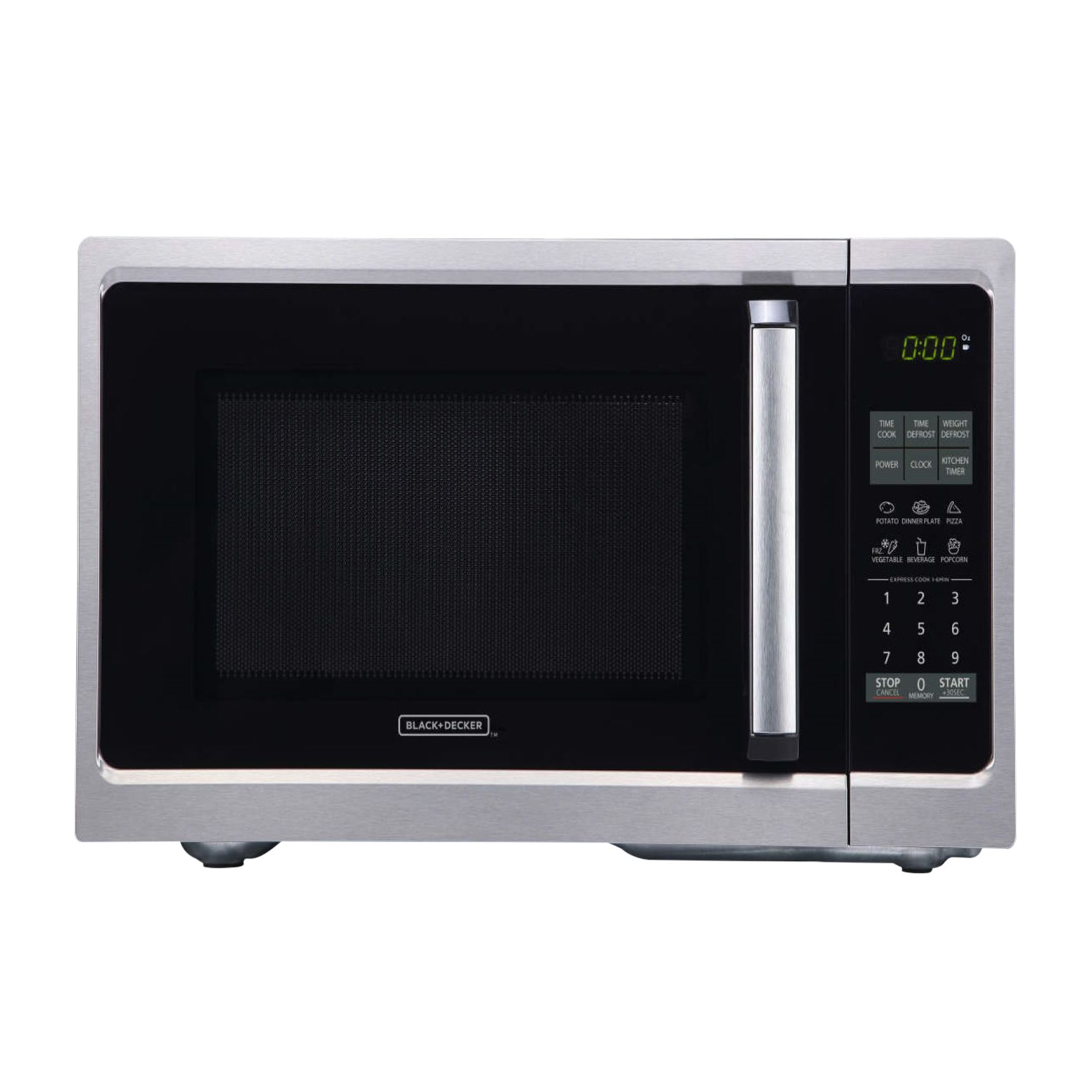 Black + Decker 0.9 Cu. Ft. Professional Countertop 900W Stainless Steel  Microwave Oven
