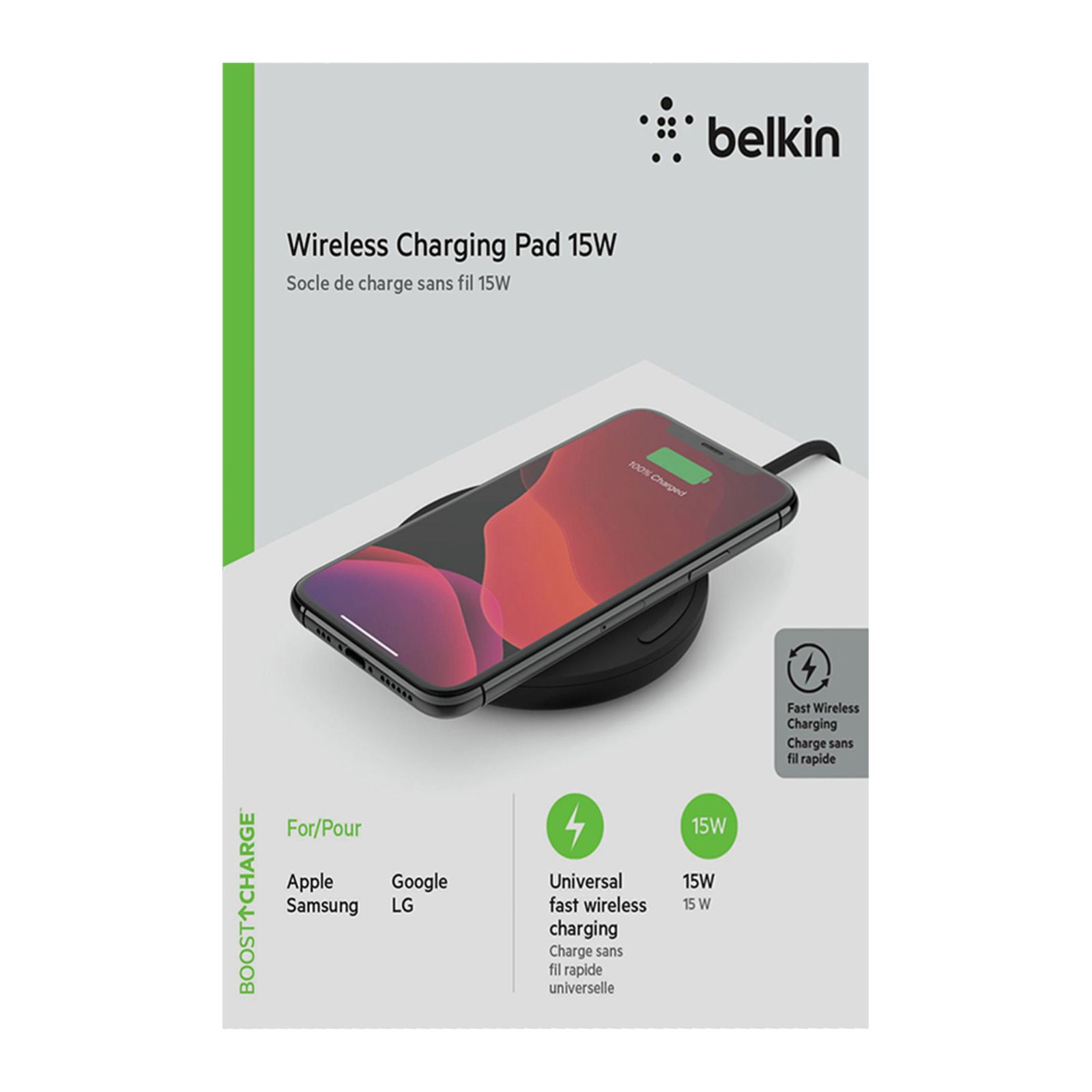 Belkin Boost Charge 15W Wireless Charging Pad - Black