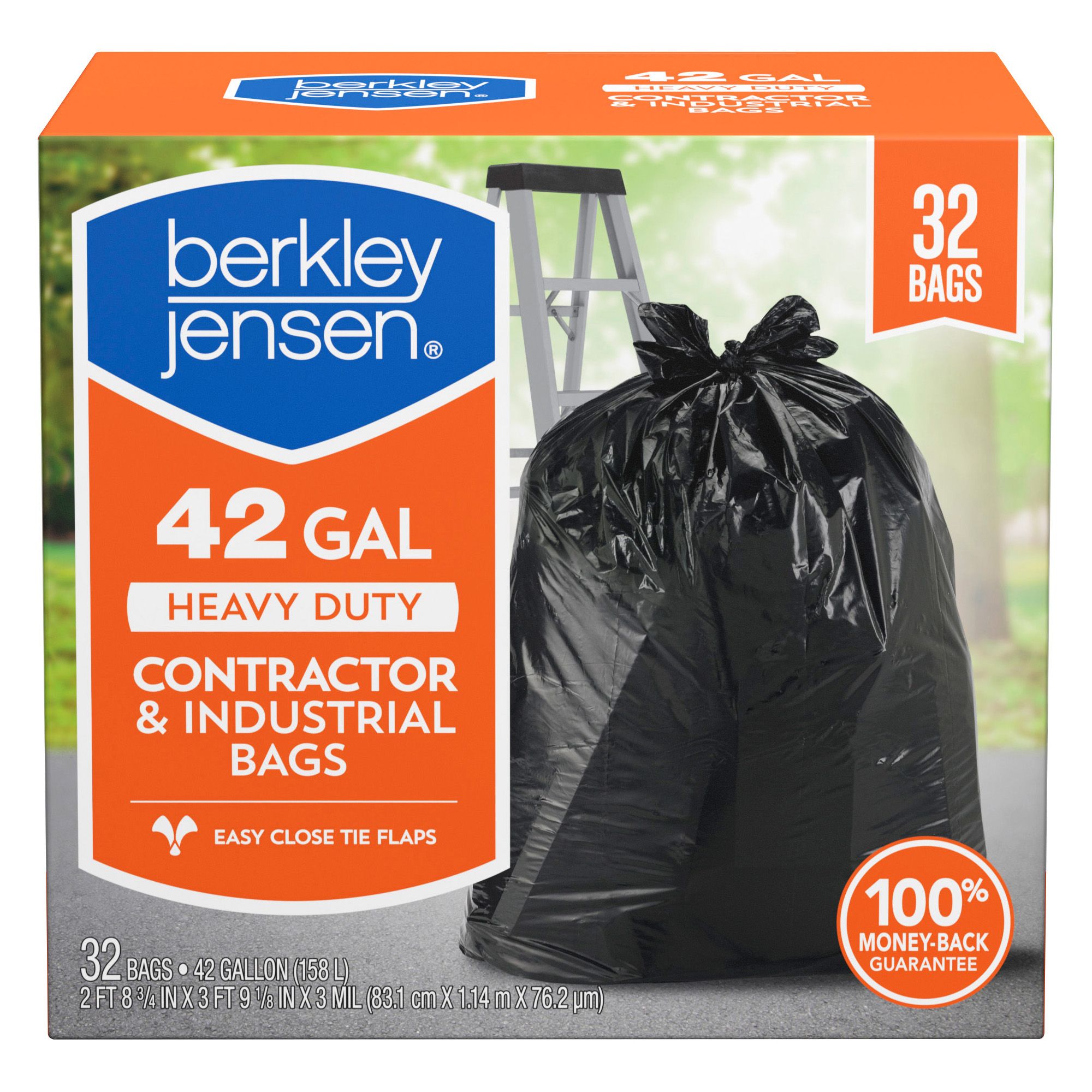 Berkley Jensen Heavy Duty Contractor & Industrial Bags, 32 ct./42 gal.