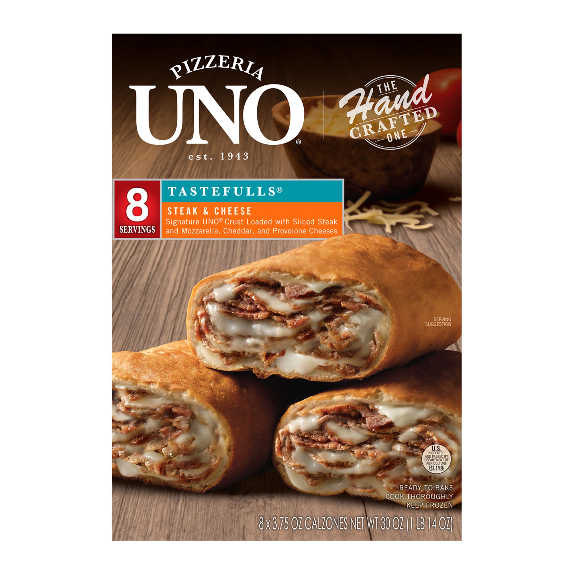 UNO Pizzeria & Grill Tastefulls Steak & Cheese Wraps, 8 ct./3.75 oz.