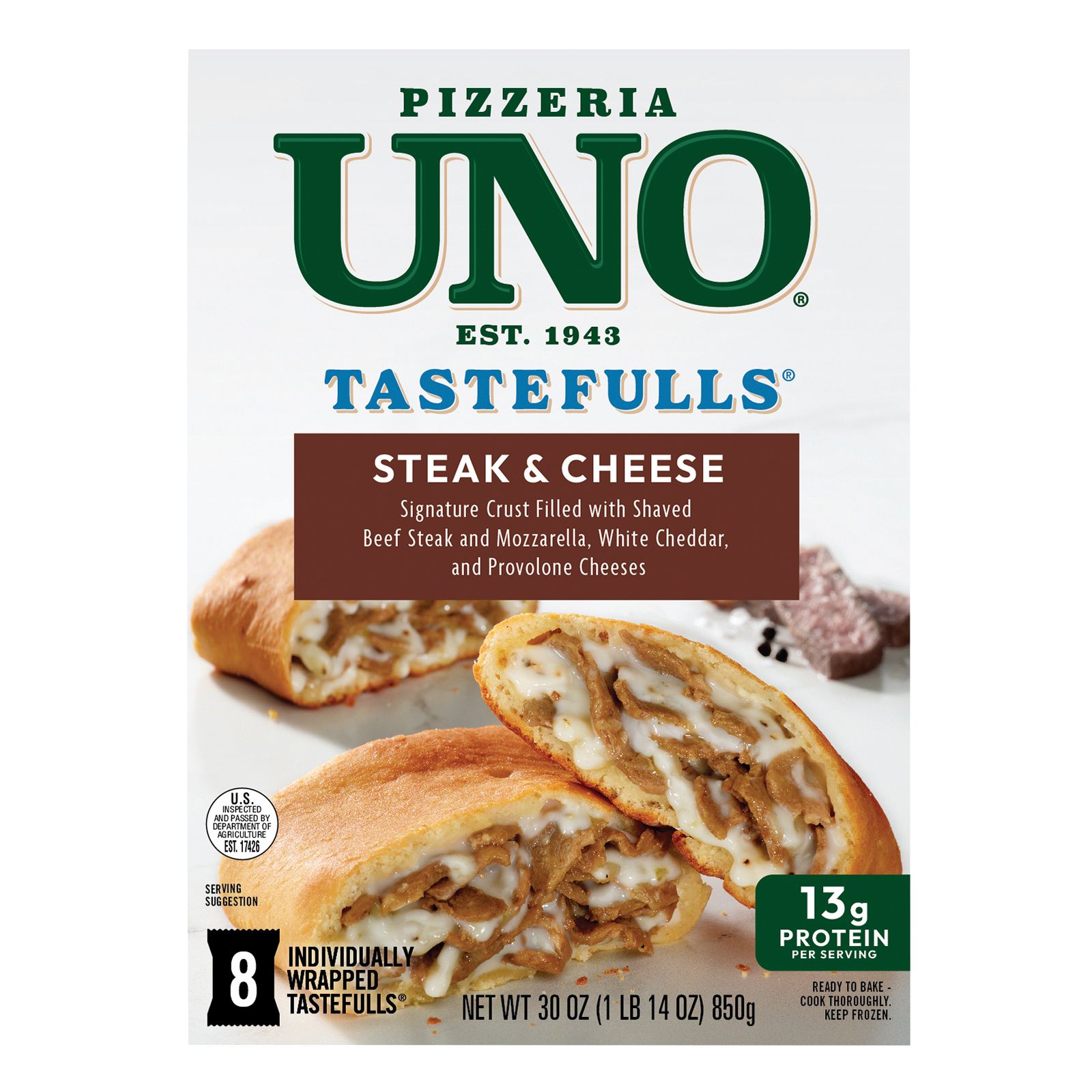 UNO Pizzeria & Grill Tastefulls Steak & Cheese Wraps, 8 ct./3.75 oz.