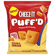 Cheez-It Puff'd Cheesy Baked Snacks, Puffed Snack Crackers, Kids Snacks, Double Cheese, One Bag, 16 oz.