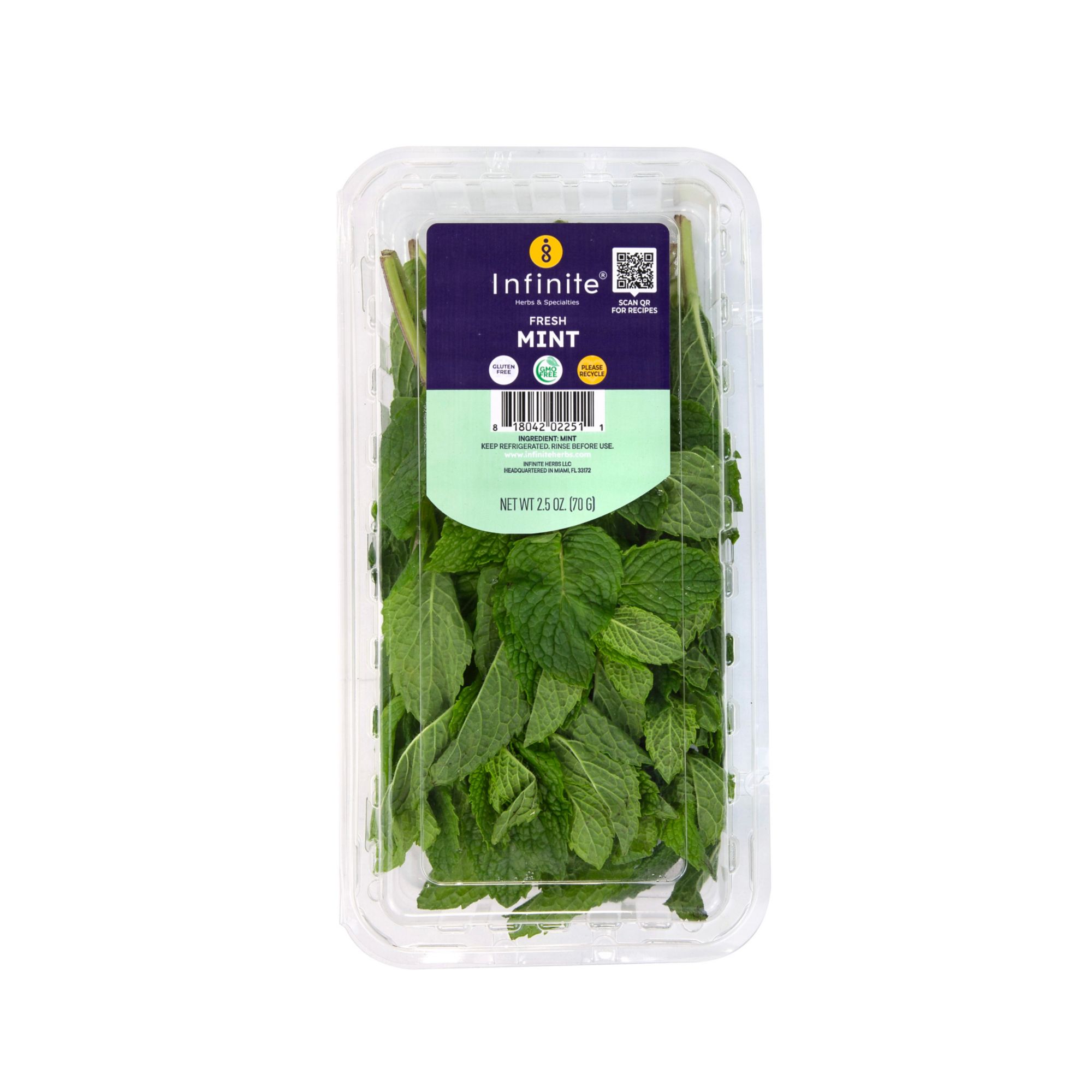 Infinite Herbs and Specialties Fresh Mint, 2.5 oz.