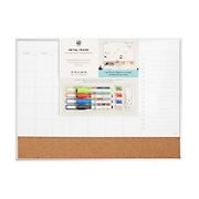 U Brands 17&quot; x 23&quot; Metal Frame 3-in-1 Color Coding Planner - White
