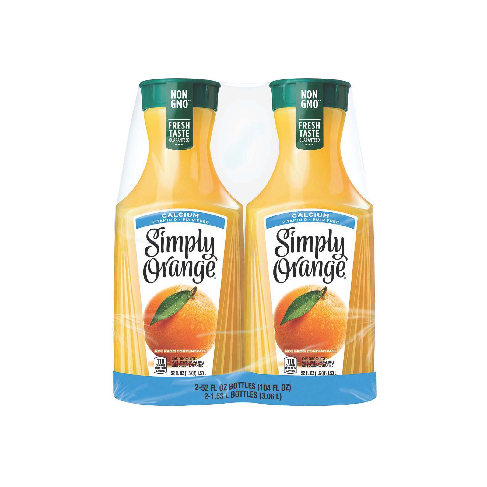 Simply Orange with Calcium Orange Juice, 2 pk./52 fl. oz.
