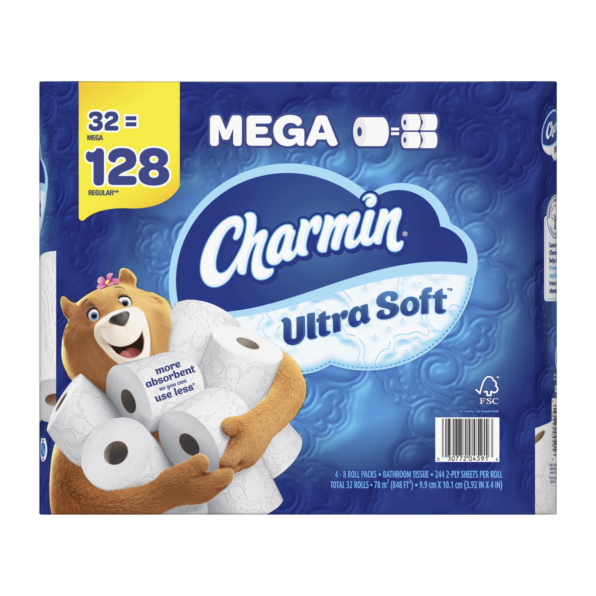 Charmin Ultra Soft Toilet Paper Mega Rolls, 32 ct.