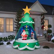 Gemmy 8.5' Airblown Inflatable Animated Snow Globe Christmas Tree