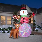 Gemmy 10' Airblown Inflatable Animated Snowman and Friends