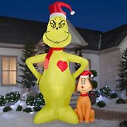 Gemmy 11 ft Airblown Inflatable Animated Grinch and Max