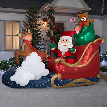 Gemmy 9.5' Inflatable Santa's Sleigh | BJ's Wholesale Club
