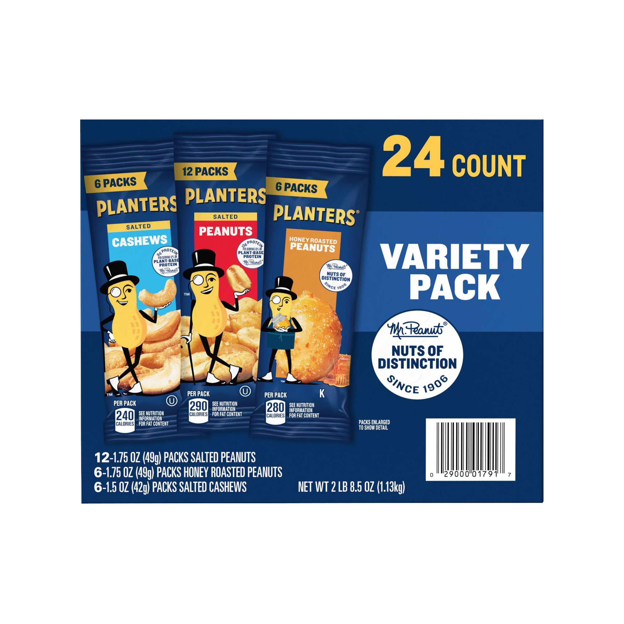 Planters Individual Variety Pack, 24 pk.