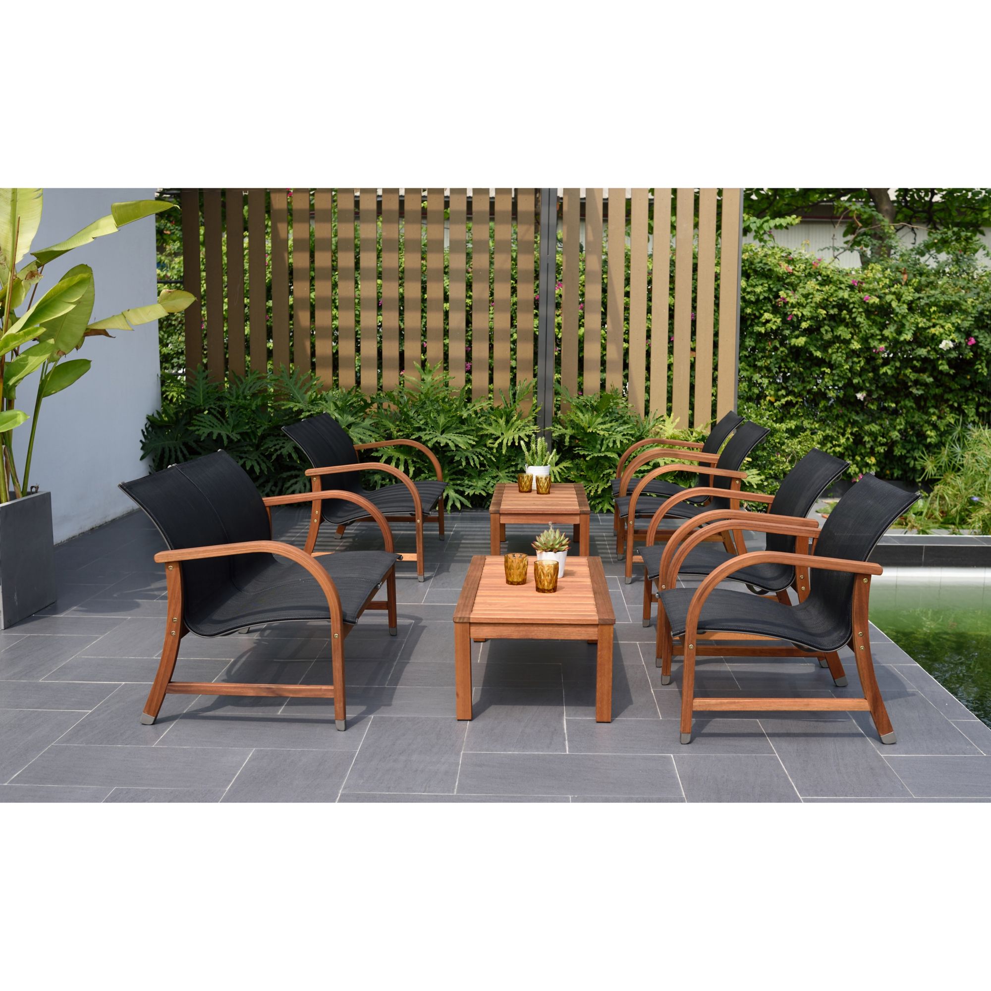 Amazonia 8-Pc. Outdoor Patio Seating Set - Brown