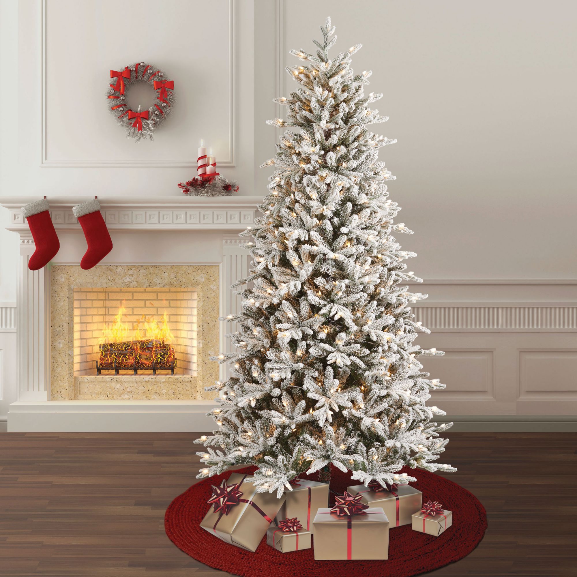 Bee & Willow 7-Foot Pre-Lit Faux Fraser Fir Christmas Tree with Clear  Lights for Sale in San Antonio, TX - OfferUp