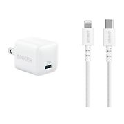 Anker PowerPort Power Delivery Nano Charger with 6' C-L Cable - White