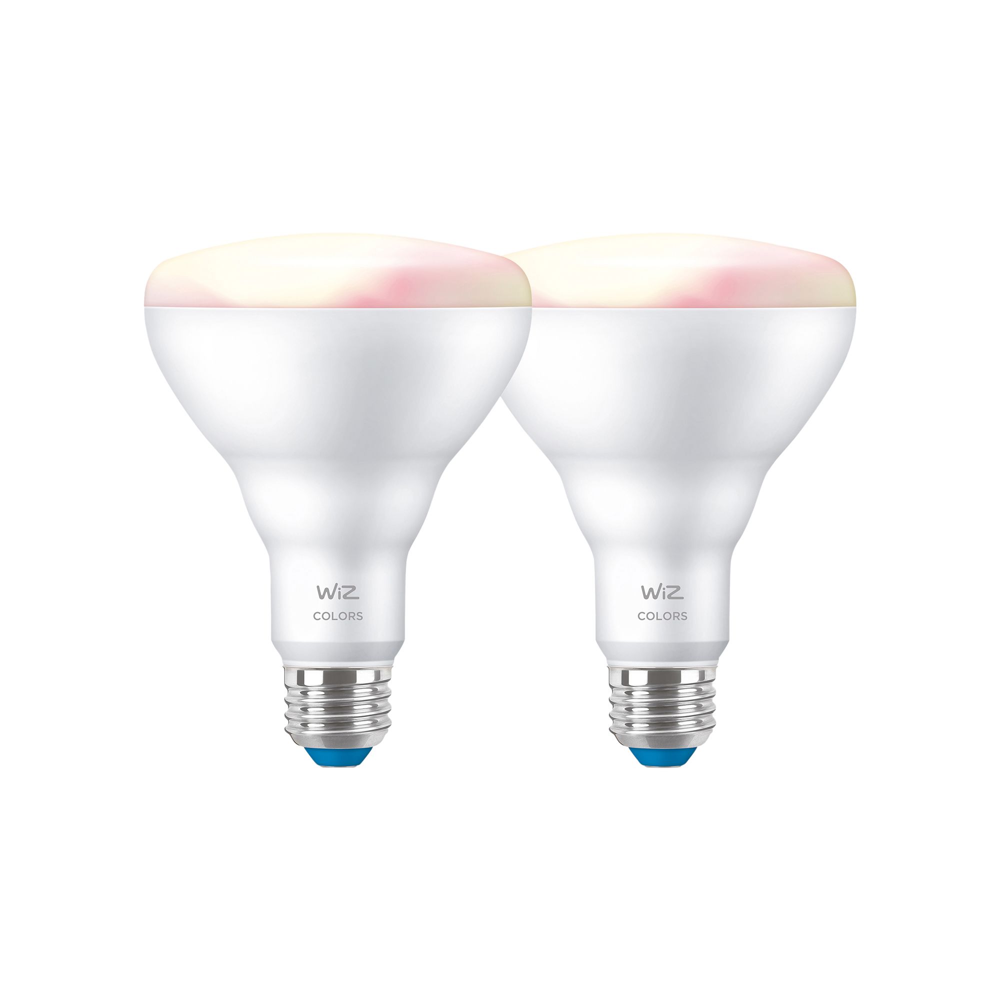 WiZ Full Color and Tunable White BR30 (65W Equivalent) LED Smart Bulbs, 2 pk.