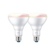 WiZ Full Color and Tunable White BR30 65W Equivalent LED Smart Bulbs, 2 pk.