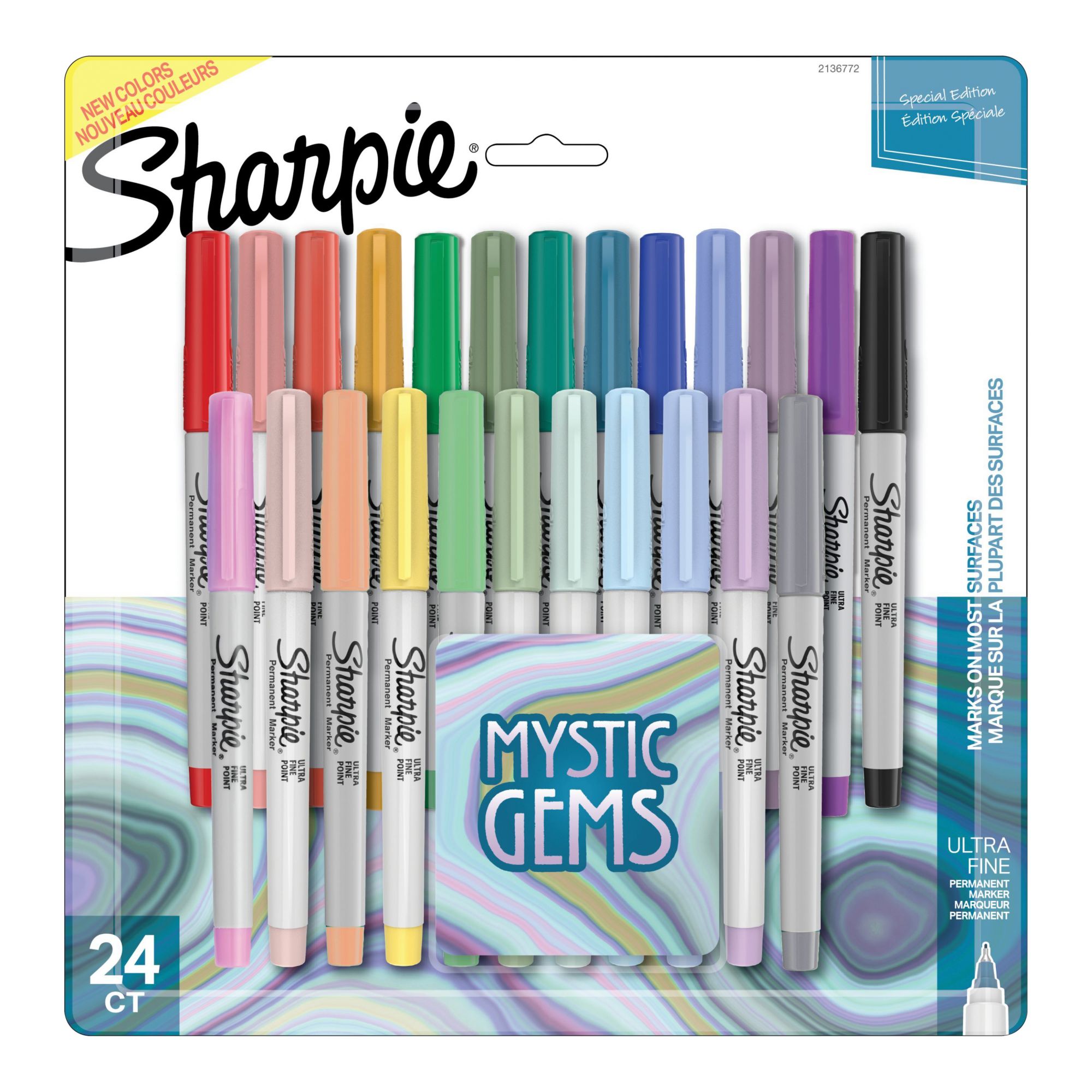 Marker Holder for Sharpie FINE Permanent Markers | Side Mount 4 or 8 FINE  Sharpie pens | Simple marker organizer