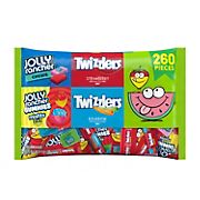 Sweets Assortment Bulk Variety (Twizzlers Rainbow and Strawberry, Jolly Rancher Gummies Misfits and Fruit Chews), 260 Pc./69.4