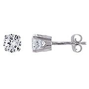 1.2 ct. t.g.w. Created White Sapphire Stud Earrings in 10k White Gold