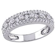 1.33 ct. t.g.w.Created White Sapphire Anniversary Band in Sterling Silver - 6