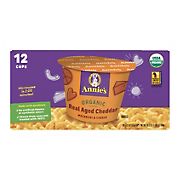 Annie's Org Real Aged Cheddar Mac and Cheese Microwave Cups, 12 ct.