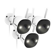 Guard-Pro 2K Wi-Fi Plug-in Security Cameras with Color Night Vision, 2-Way Talk, Smart Human Detection, Spotlight & Siren, 3 pk.