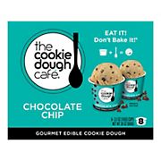 The Cookie Dough Cafe Ready to Eat Gourmet Chocolate Chip Cookie Dough Pack, 8 ct./ 3.5 oz