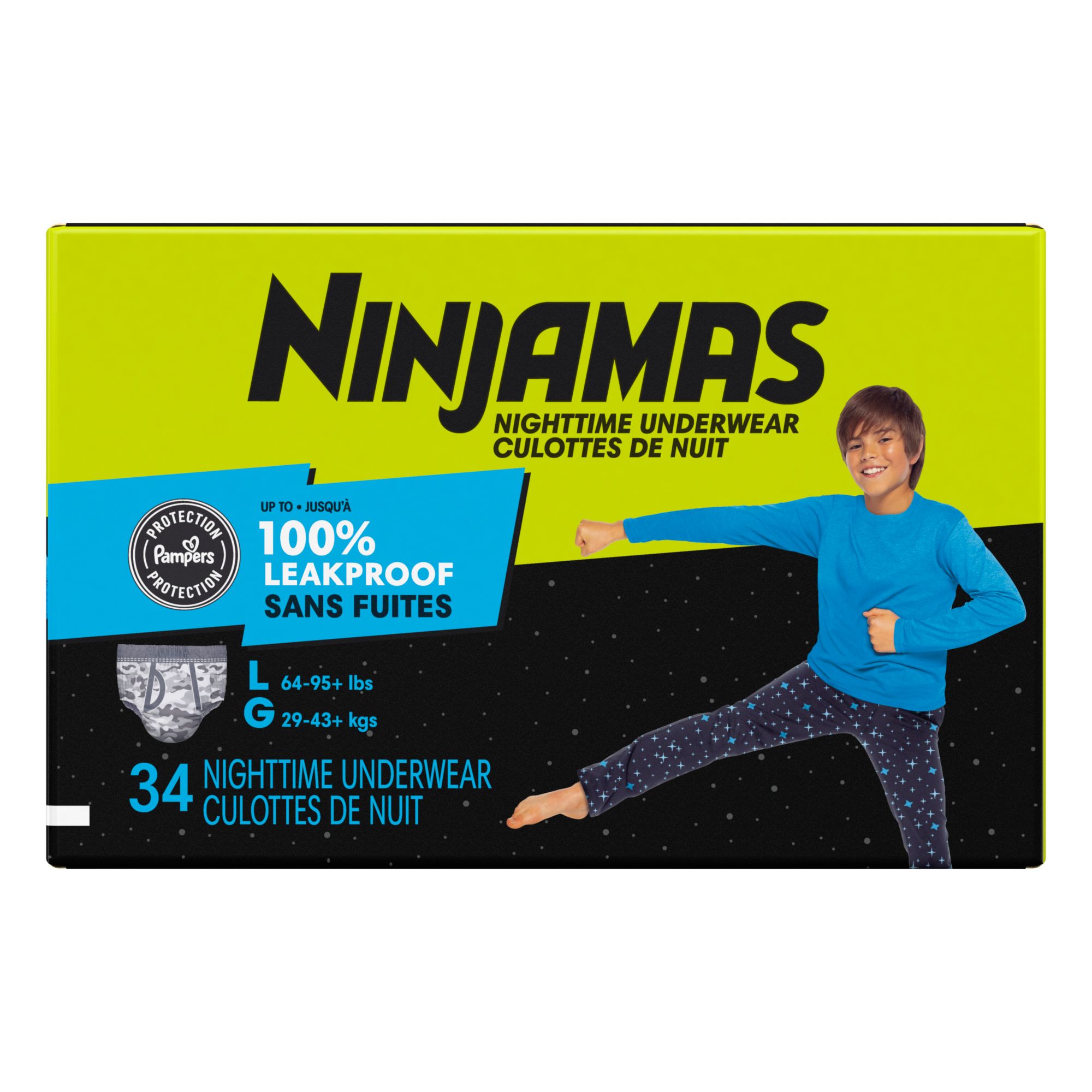 Ninjamas Nighttime Bedwetting Underwear for Boy (Select Size)