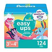 Pampers Easy Ups Training Underwear Girls 3T-4T Size 5, 124 ct.