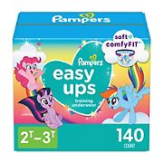 Pampers Easy Ups Training Underwear Girls 2T-3T Size 4, 140 ct.