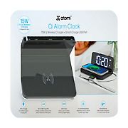 Atomi Qi Alarm Clock with 15W Qi Wireless Charger and Smart Charge USB Port