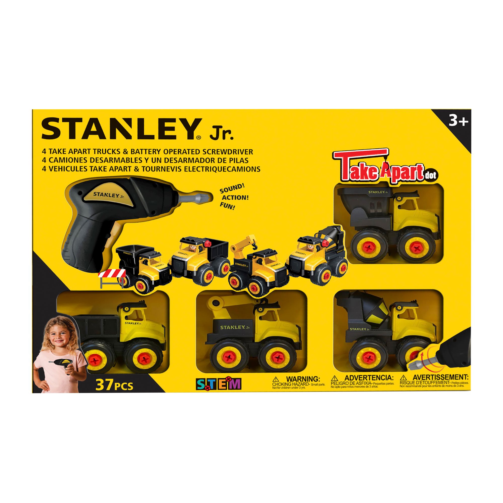 Stanley Jr. 3 Piece Garden Toolset - Black, Yellow