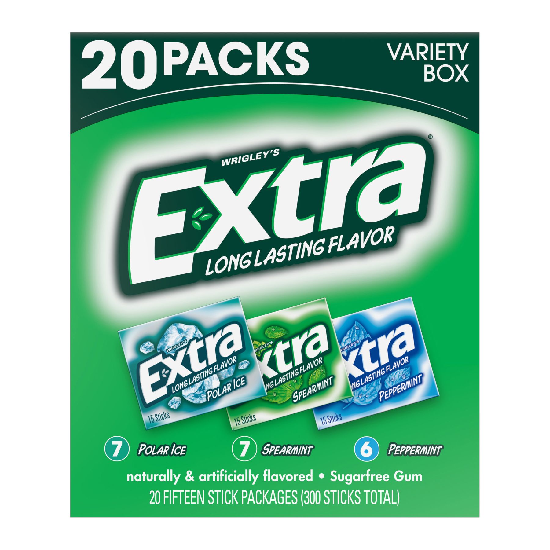 Wrigley's Eclipse Sugarfree Gum, Spearmint - 18 pieces pack