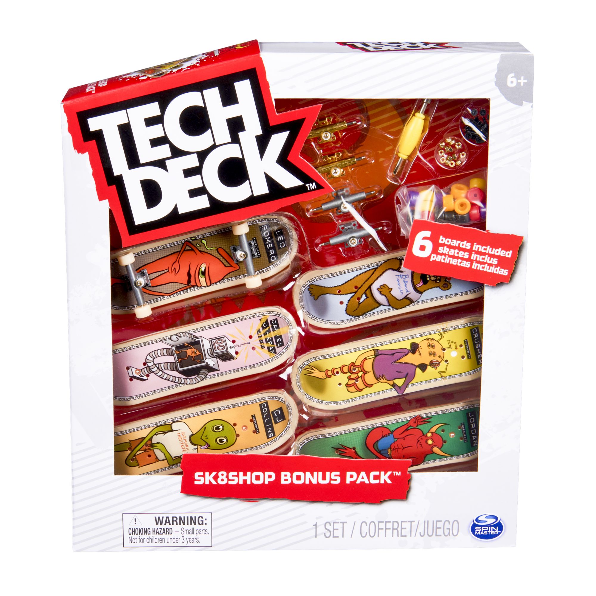 Tech Deck Fingerboard Assorted 6 Piece Sk8shop Bonus Pack