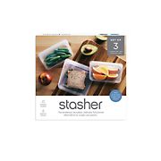 Stasher Reusable Silicone Storage Bag Mixed 3 pk. - Clear