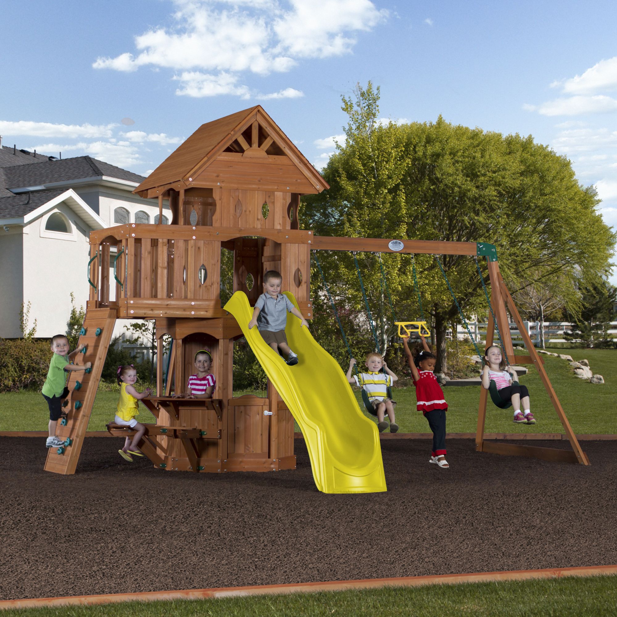 Backyard Discovery Silverwood All Cedar Wooden Swing Set