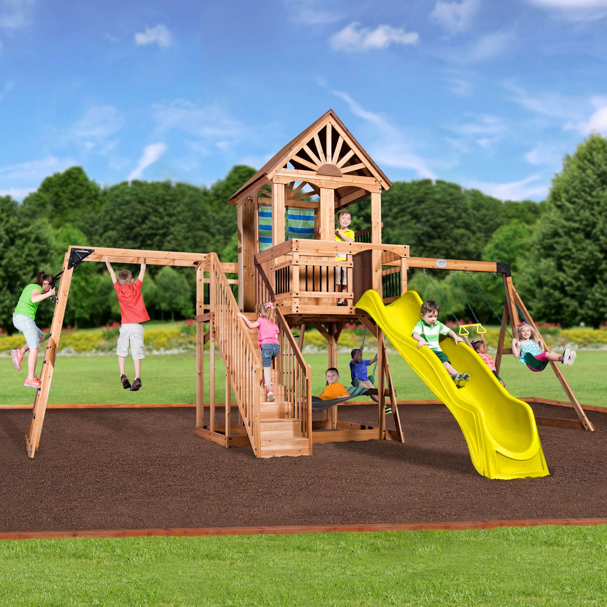 Backyard Discovery Silverwood All Cedar Wooden Swing Set