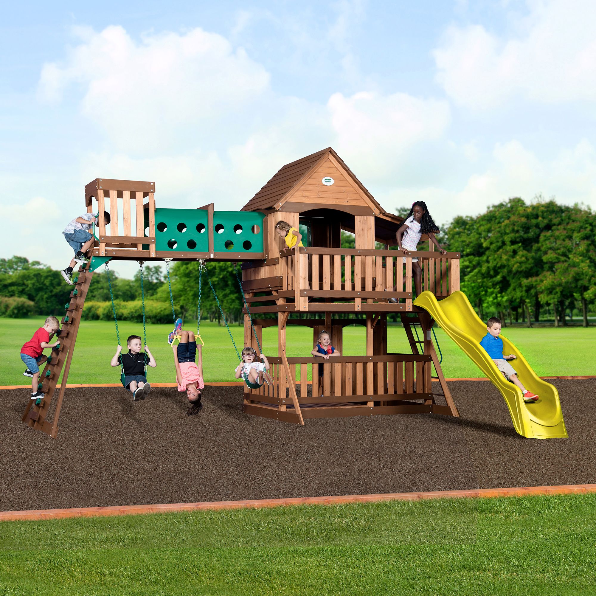 Backyard slide set online