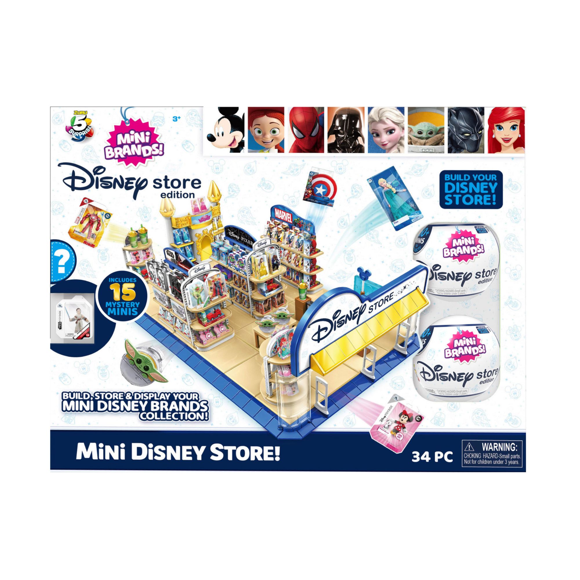 Buy ZURU 5 Surprise Disney Store Mini Brands Toy Store Playset, Playsets  and figures