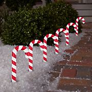 Berkley Jensen LightShow ColorMotion Deluxe 11' Candy Cane Pathway Yard Stakes, 6 ct.