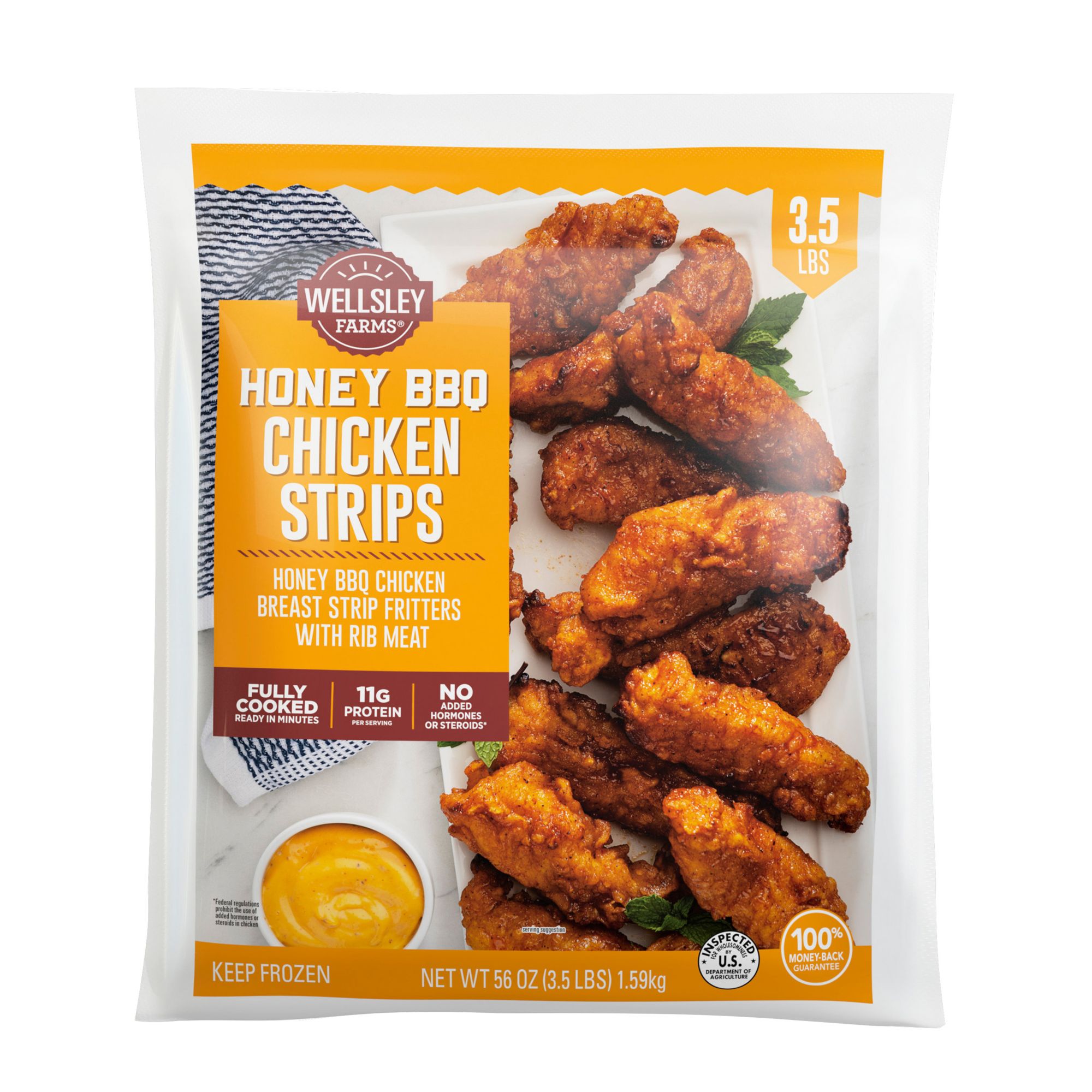 Wellsley Farms Boneless Honey BBQ Chicken Strips, 3.5 lbs.